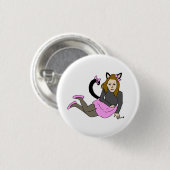 katmeisje ronde button 3,2 cm (Voorkant /achterkant)