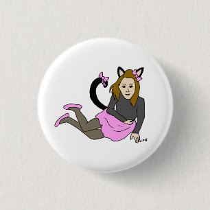 katmeisje ronde button 3,2 cm