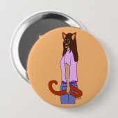 katmeisje ronde button 4,0 cm (Voorkant /achterkant)