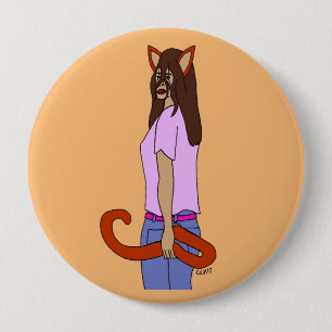 katmeisje ronde button 4,0 cm