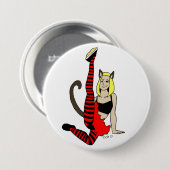 katmeisje ronde button 7,6 cm (Voorkant /achterkant)