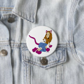 katmeisje ronde button 7,6 cm (In situ)