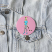 katmeisje ronde button 7,6 cm (In situ)