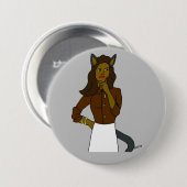 katmeisje ronde button 7,6 cm (Voorkant /achterkant)