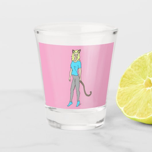 katmeisje shot glas (Voorkant)