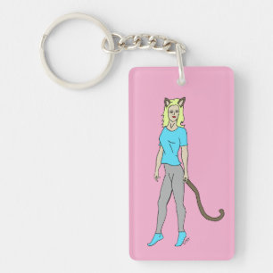 katmeisje sleutelhanger