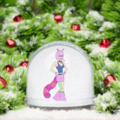 katmeisje sneeuwbol (Kerstmis)