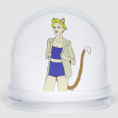 katmeisje sneeuwbol (Voorkant)