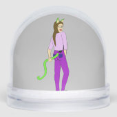 katmeisje sneeuwbol (Voorkant)