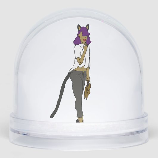 katmeisje sneeuwbol (Voorkant)