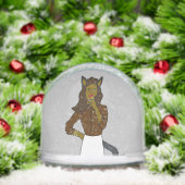 katmeisje sneeuwbol (Kerstmis)