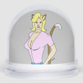 katmeisje sneeuwbol (Voorkant)