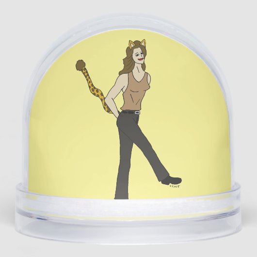 katmeisje sneeuwbol (Voorkant)