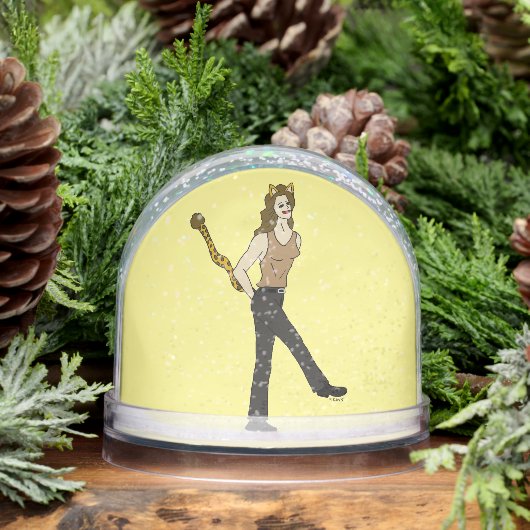 katmeisje sneeuwbol (Winter)