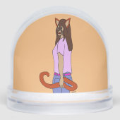 katmeisje sneeuwbol (Voorkant)