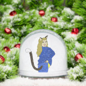 katmeisje sneeuwbol (Kerstmis)