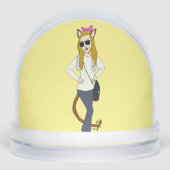 katmeisje sneeuwbol (Voorkant)