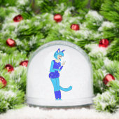 katmeisje sneeuwbol (Kerstmis)