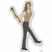 katmeisje sticker (Voorkant)