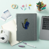 katmeisje sticker (iPad Cover)