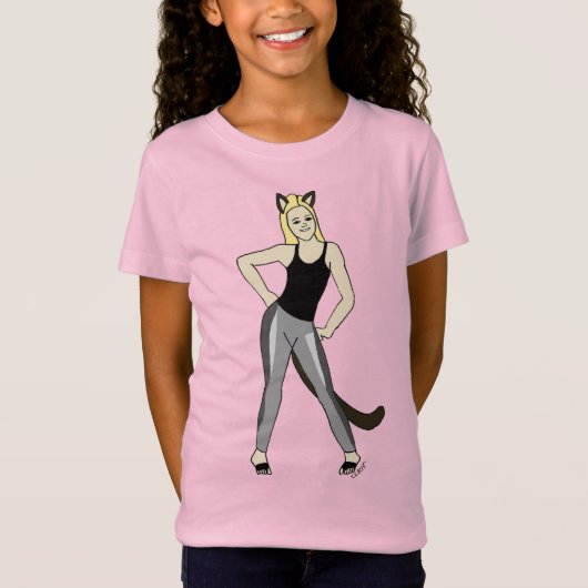 katmeisje t-shirt (Voorkant)