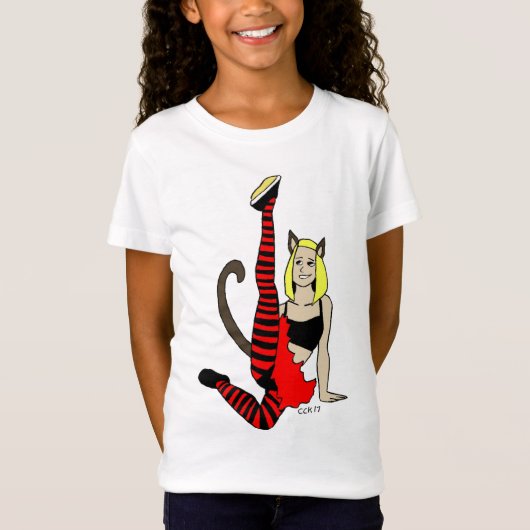 katmeisje t-shirt (Voorkant)
