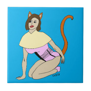 katmeisje tegeltje