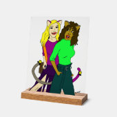 katmeisjes acryl bord (Hoek)