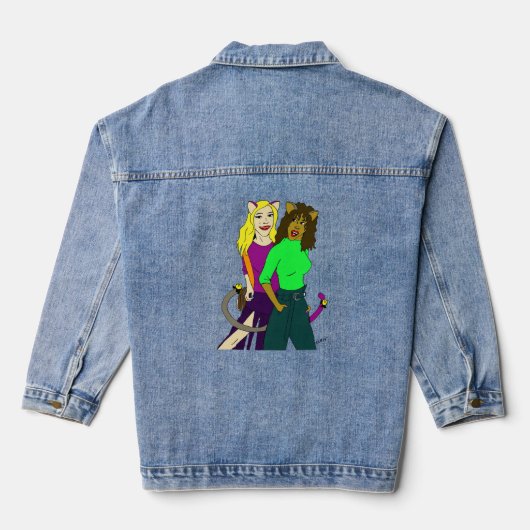 katmeisjes denim jacket (Achterkant)