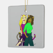 katmeisjes keramisch ornament (Links)