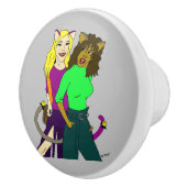 katmeisjes keramische knop (Rechts)