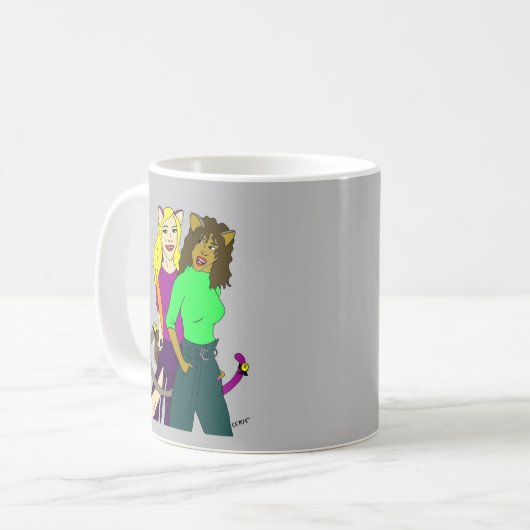 katmeisjes koffiemok (Voorkant links)