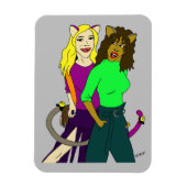 katmeisjes magneet (Verticaal)