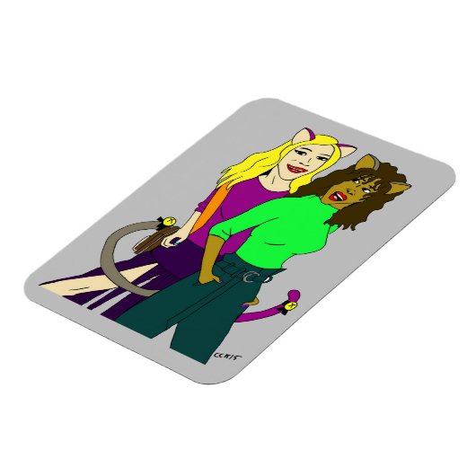 katmeisjes magneet (Linkerzijde)