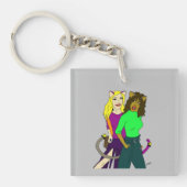 katmeisjes sleutelhanger (voorkant)