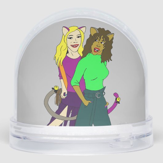 katmeisjes sneeuwbol (Achterkant)