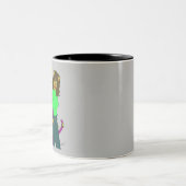 katmeisjes tweekleurige koffiemok (Center)