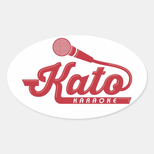 Kato Karaoke Logo Ovale Sticker (Voorkant)