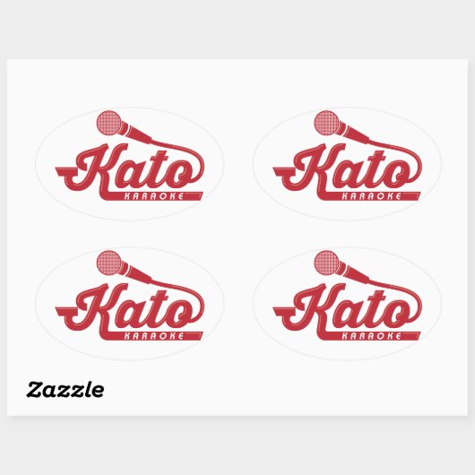 Kato Karaoke Logo Ovale Sticker (Vel)