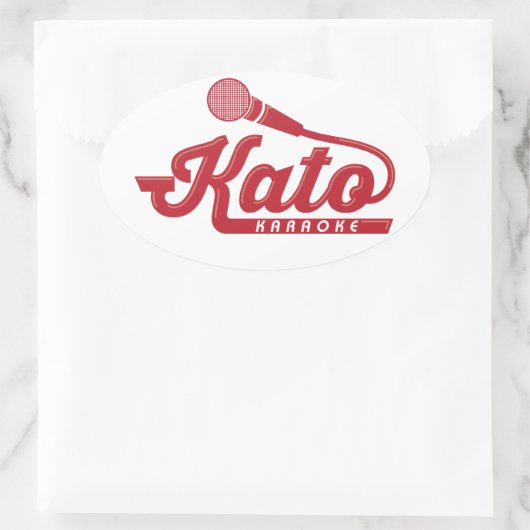 Kato Karaoke Logo Ovale Sticker (Tas)