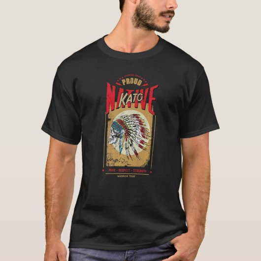 Kato Native American Indian Warrior Tribe Proud T-shirt (Voorkant)