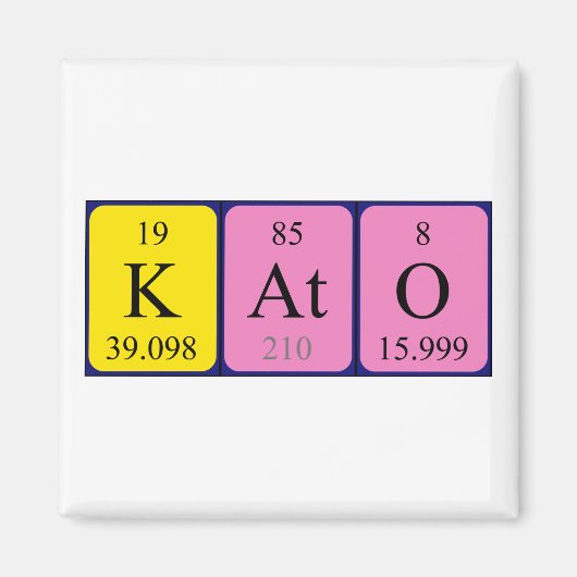 Kato periodieke tabel naam magneet (Voorkant)