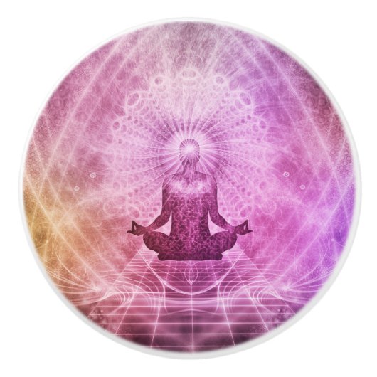 Katoeage Yoga Meditation Ceramic Drawer Cabinet Kn Keramische Knop (Voorkant)