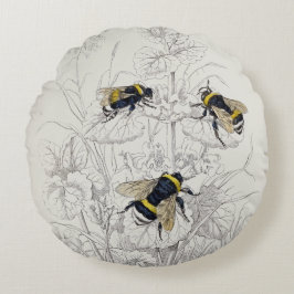 Katoeages Bumble Bee Diagram Rond Rond Kussen