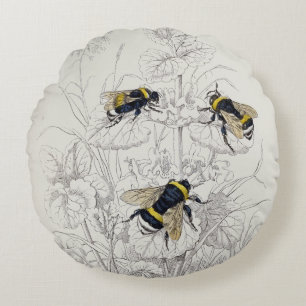Katoeages Bumble Bee Diagram Rond Rond Kussen