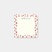 Katoen aardbei met handtekening  Boho Post-it® Notes (Voorkant)