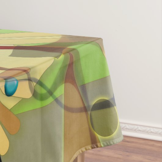 Katoen abstract geo 52x70 inch 0641a tafelkleed (Voorbeeld)