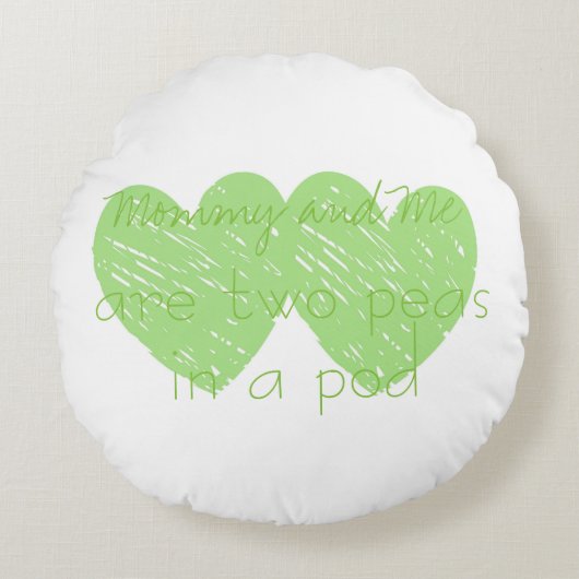 Katoen Baby, mammie en aangepaste ronde Sierkussen Rond Kussen (Voorkant)