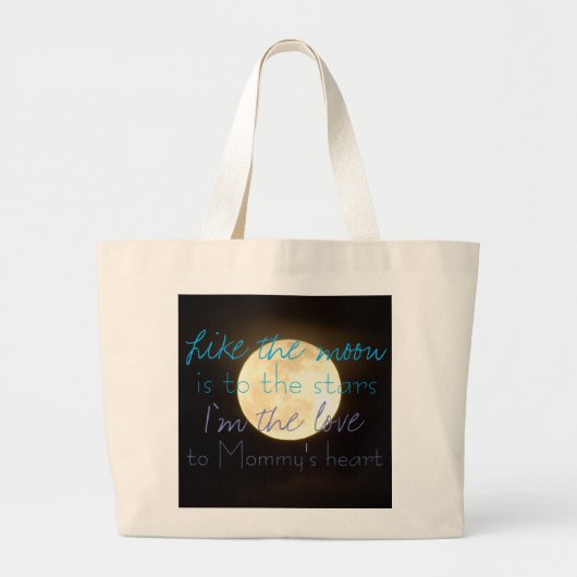 Katoen Baby Moon-Stars Canvas tas Baby Dapeltas (Voorkant)