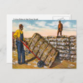 Katoen balen in het diepe zuiden van de jaren 20 briefkaart (Voorkant / Achterkant)